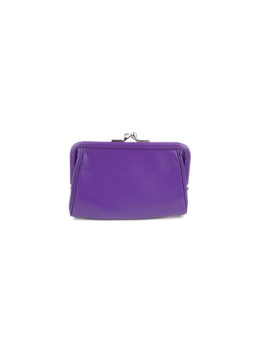 Fossil Purple Leather Kiss Lock Coin Purse - Picture 6 of 14